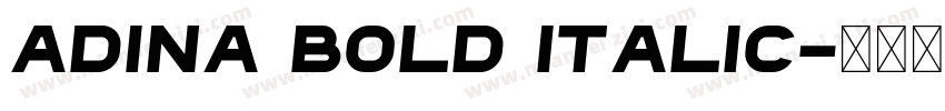 Adina Bold Italic字体转换